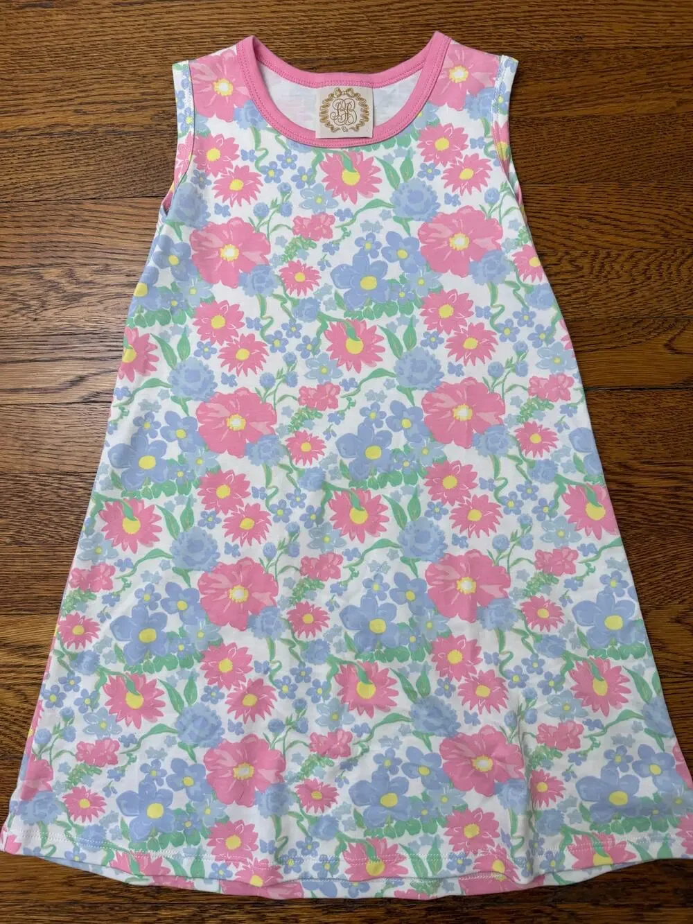 Beaufort Bonnet Company Girls' Pink Blue Floral Dress Size 6